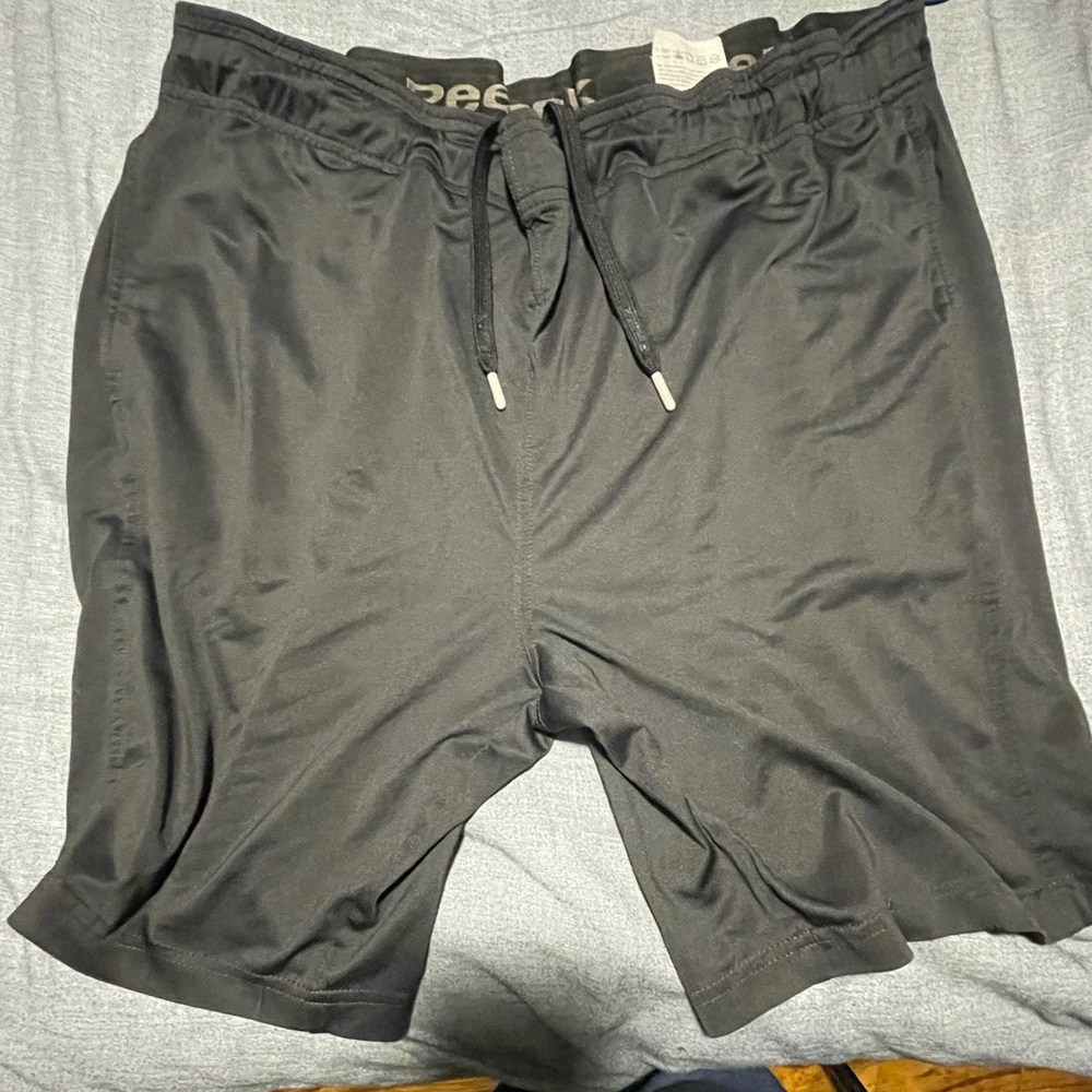 Reebok Black Athletic Shorts with Elastic Waistband